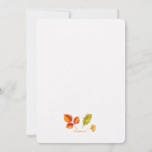 Herfst is Gearriveerd Uitnodiging (Achterkant)