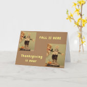 HERFST IS GEKOMEN/THANKSGIVING IS Dichtbij DANKBAA Kaart (Gele Bloem)