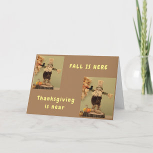 HERFST IS GEKOMEN/THANKSGIVING IS Dichtbij DANKBAA Kaart