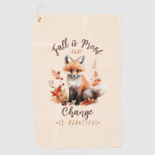 Herfst is het bewijs dat verandering mooi is - Fox Golfhanddoek