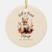 Herfst is het bewijs dat verandering mooi is - Fox Keramisch Ornament (Voorkant)