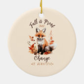 Herfst is het bewijs dat verandering mooi is - Fox Keramisch Ornament (Achterkant)