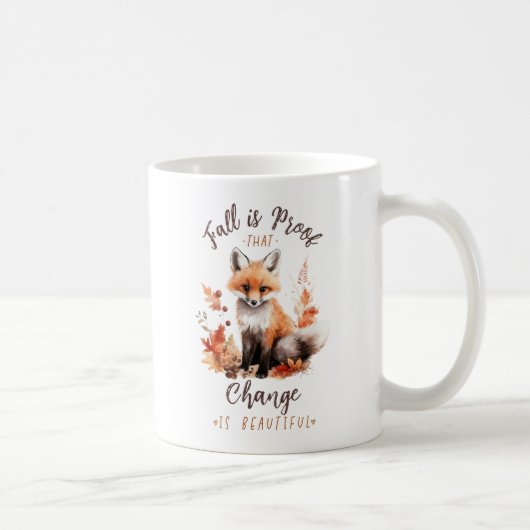 Herfst is het bewijs dat verandering mooi is - Fox Koffiemok (Rechts)