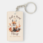 Herfst is het bewijs dat verandering mooi is - Fox Sleutelhanger (achterkant)