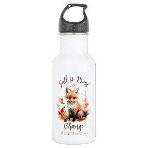 Herfst is het bewijs dat verandering mooi is - Fox Waterfles