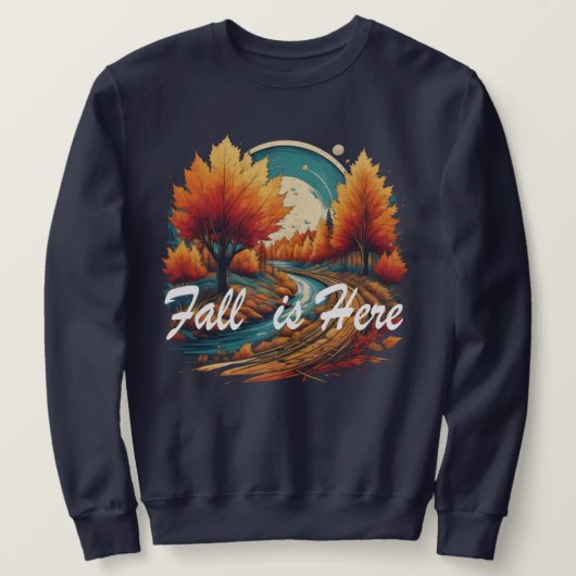 Herfst is hier met bladeren, pompoenen en paddenst trui (Design voorkant)