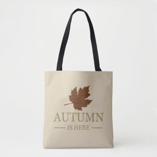 Herfst is hier waterverf verlaat herfst oktober tote bag (Voorkant)
