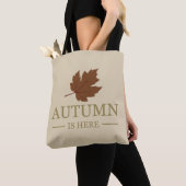 Herfst is hier waterverf verlaat herfst oktober tote bag (Dichtbij)