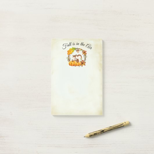 Herfst is in de Air Squirrel & Pumpkins Post-it® Notes