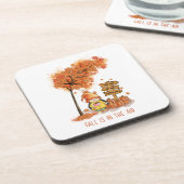 Herfst is in de lucht, Autumn Gnome Bier Onderzetter (Linkerzijde)