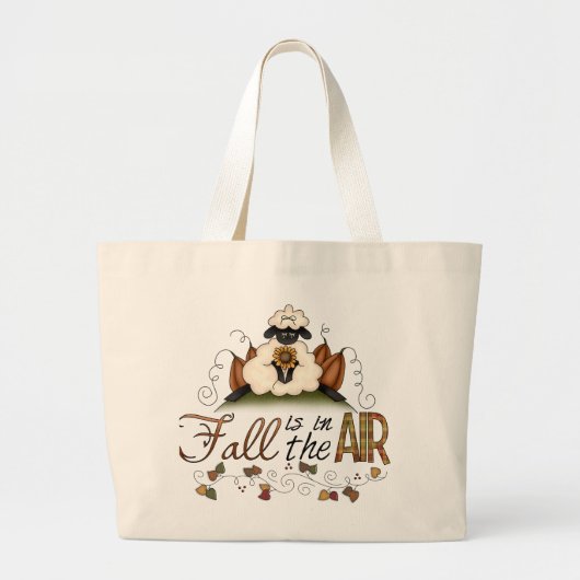"Herfst is in de lucht" Autumn Sheep Canvas tas (Voorkant)