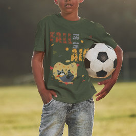 Herfst Is In De Lucht Met Swingende Wasbeer T-shirt