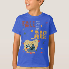 Herfst Is In De Lucht Met Swingende Wasbeer T-shirt