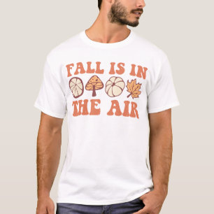 Herfst is in de lucht pompoen Halloween Groovy Her T-shirt
