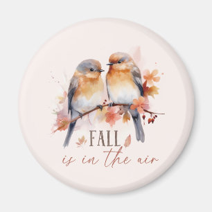 Herfst is in de lucht - Schattigee vogels en herfs Magneet