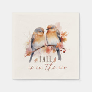 Herfst is in de lucht - Schattigee vogels en herfs Servet