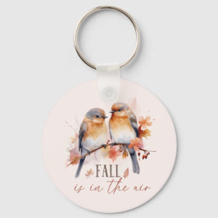 Herfst is in de lucht - Schattigee vogels en herfs Sleutelhanger