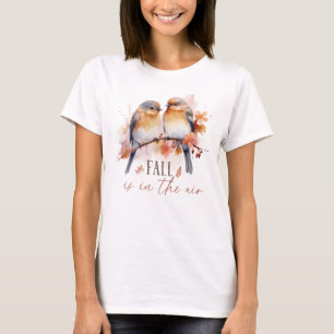 Herfst is in de lucht - Schattigee vogels en herfs T-shirt