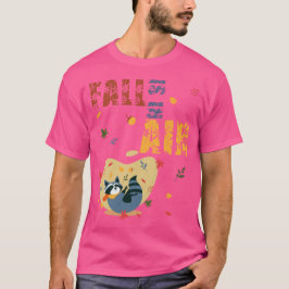 Herfst Is in De Lucht Wasbeer Herfst T-shirt