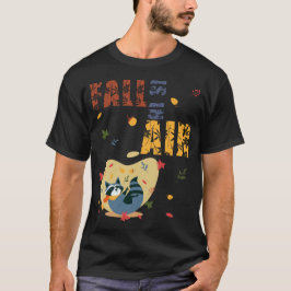 Herfst Is in De Lucht Wasbeer Herfst T-shirt