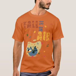 Herfst Is in De Lucht Wasbeer Herfst T-shirt