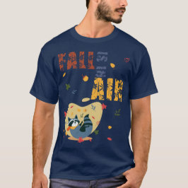 Herfst Is in De Lucht Wasbeer Herfst T-shirt