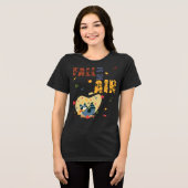 Herfst Is in De Lucht Wasbeer Herfst Tri-Blend Shirt (Voorkant volledig)