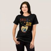 Herfst Is in De Lucht Wasbeer Herfst Tri-Blend Shirt (Voorkant volledig)