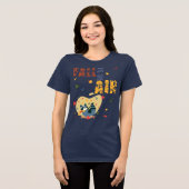 Herfst Is in De Lucht Wasbeer Herfst Tri-Blend Shirt (Voorkant volledig)