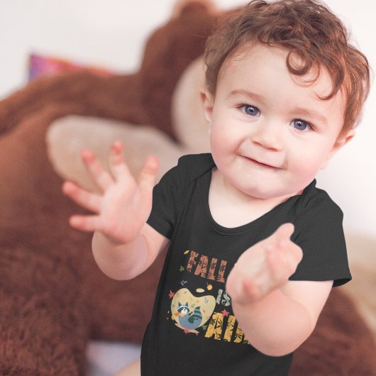 Herfst is in lucht met swingende wasbeer Baby Body Romper