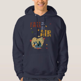 Herfst is in lucht met swingende wasbeer hoodie