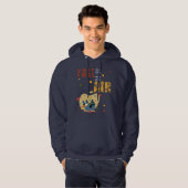 Herfst is in lucht met swingende wasbeer hoodie (Voorkant volledig)