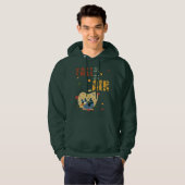 Herfst is in lucht met swingende wasbeer hoodie (Voorkant volledig)