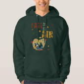 Herfst is in lucht met swingende wasbeer hoodie (Voorkant)