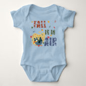 Herfst is in lucht met swingende wasbeer romper (Voorkant)