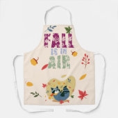 Herfst is in lucht met swingende wasbeer schort (Voorkant)