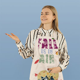 Herfst is in lucht met swingende wasbeer schort