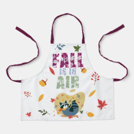 Herfst is in lucht met swingende wasbeer schort