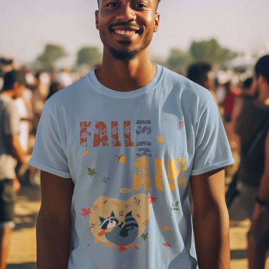 Herfst is in lucht met swingende wasbeer t-shirt