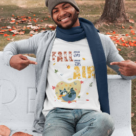 Herfst is in lucht met swingende wasbeer t-shirt