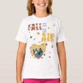 Herfst is in lucht met swingende wasbeer t-shirt (Voorkant)