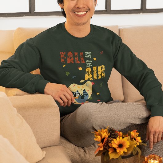 Herfst is in lucht met swingende wasbeer trui