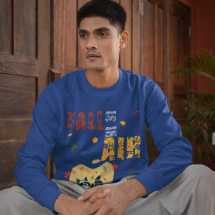 Herfst is in lucht met swingende wasbeer trui