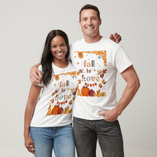 Herfst is liefde  ontwerp t-shirt