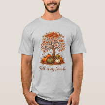 Herfst is mijn favoriet - Cozy Autumn Tree T-Shirt