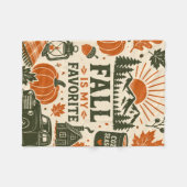 Herfst is mijn favoriet fleece deken (Voorkant (Horizontaal))