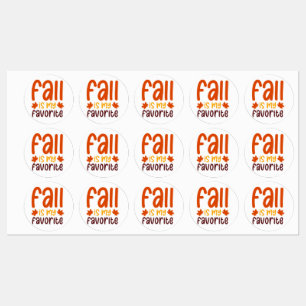 Herfst Is Mijn Favoriet - Gezellige Herfst Citaat Labels