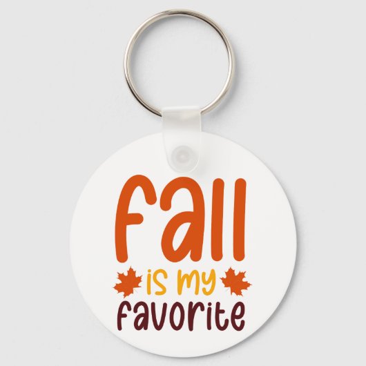 Herfst Is Mijn Favoriet - Gezellige Herfst Citaat  Sleutelhanger (Voorkant)