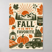 Herfst is mijn favoriet poster (Voorkant)