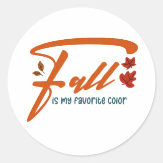 Herfst Is Mijn Favoriete Kleur – Autumn Aesthetic Ronde Sticker